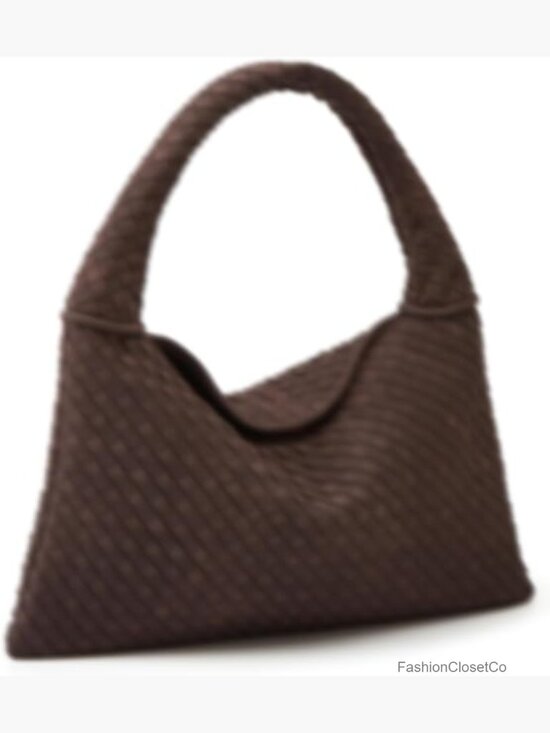 Handbags - Slouchy Woven Suede Hobo Bag Crossbody Shoulder Satchel Tote Handbag for Women